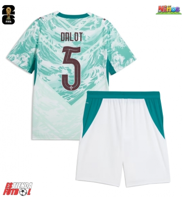 Portugal Diogo Dalot #5 Segunda Equipación Niños Mundial 2026 Manga Corta (+ Pantalones cortos)